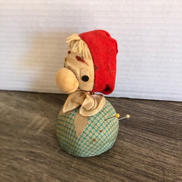 Vtg Pin Cushion Doll with Measuring Tape Nose - Picture 1 of 13